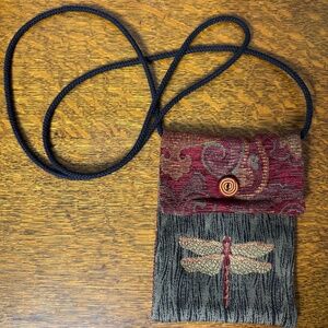 Gypsy Camp Creations Dragonfly Embroidered Boodle Bag